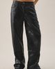 Lioness Lioness Top Model Embossed Faux Leather Baggy Straight Leg Pants in Black, Women's at Urban Outfitters - 1
