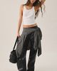 Lioness Lioness Top Model Embossed Faux Leather Baggy Straight Leg Pants in Black, Women's at Urban Outfitters - 2