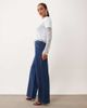 Lioness Lioness Top Model wide leg jean in mid blue wash-Black - 2