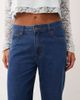 Lioness Lioness Top Model wide leg jean in mid blue wash-Black - 4