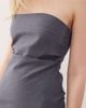 Lioness Lioness Tranquility linen look cotton bandeau gathered mini dress in mineral blue - 3