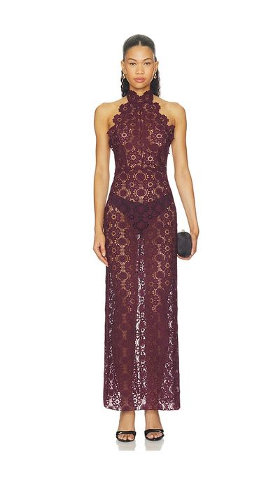 LIONESS LIONESS Trophy Lace Maxi Dress