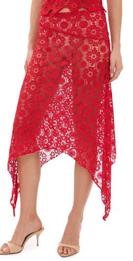 Lioness Lioness Trophy Midi Skirt Rouge