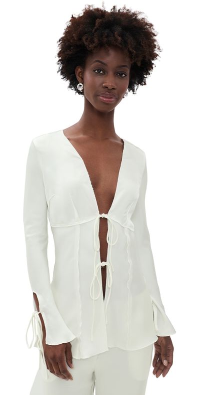 Lioness Lioness Veil Blouse Porcelain