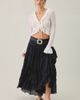 Lioness Lioness Venice Ruffle Tie-Front Long Sleeve Top in Powder white, Women's at Urban Outfitters - 2