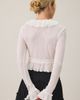 Lioness Lioness Venice Ruffle Tie-Front Long Sleeve Top in Powder white, Women's at Urban Outfitters - 3