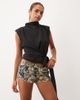 Lioness Lioness Villa mini shorts in gold and black print-Blue - 2
