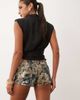 Lioness Lioness Villa mini shorts in gold and black print-Blue - 3