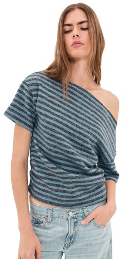 Lioness Lioness Wildlands Tee Grey/Blue Stripe