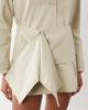 Lioness Lioness Wiseguy tailored wrap drape detail mini dress in sand-Neutral - 2
