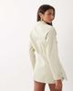 Lioness Lioness Wiseguy tailored wrap drape detail mini dress in sand-Neutral - 3