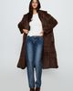 Lioness Moss Faux Fur Coat Chocolate - 1