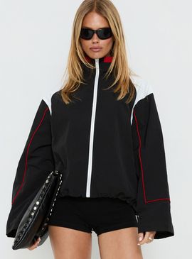 Lioness Shoreline Windbreaker Noir / White