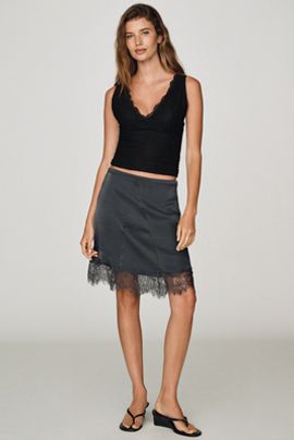 Lioness Skin Midi Skirt