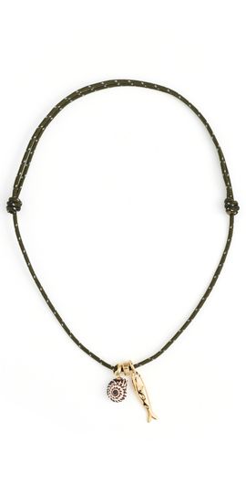 éliou éliou Corvo Necklace Green One