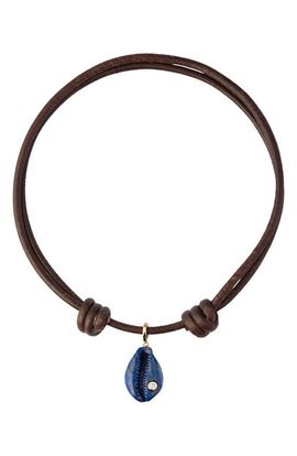 Éliou Éliou Cove Lapis Lazuli Cowrie Shell Pendant Necklace 