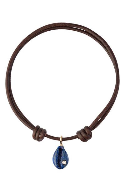 Éliou Éliou Cove Lapis Lazuli Cowrie Shell Pendant Necklace 