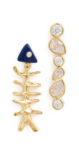 éliou éliou Pescado Earrings Gold Plated One