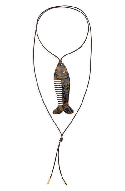 Éliou Éliou Trout Comb Lariat Necklace