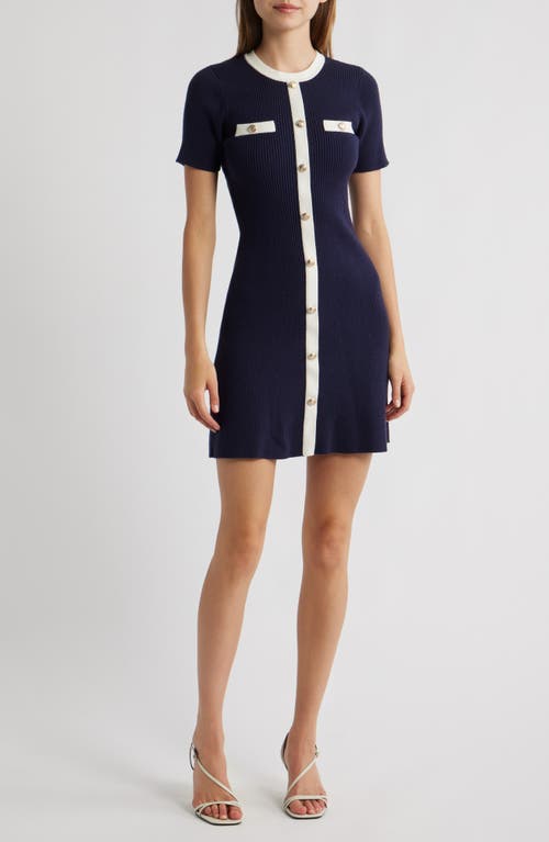 Lipsy Lipsy Button Detail Rib Sweater Minidress