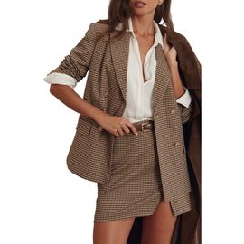 Lipsy Lipsy Check Double Breasted Blazer