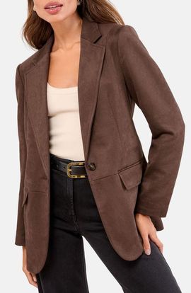 Lipsy Lipsy Faux Suede Blazer