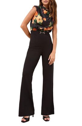 Lipsy Lipsy Floral Print Flare Jumpsuit