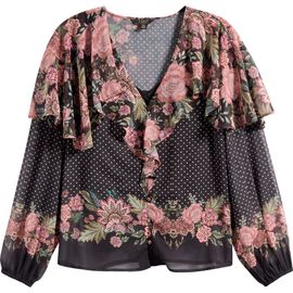 Lipsy Lipsy Floral Print Ruffle Top