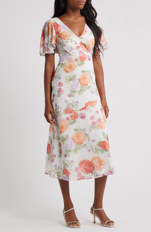 Lipsy Lipsy Flutter Sleeve Maxi Dress