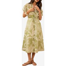 Lipsy Lipsy Palm Print Short Dress