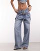 Liquor N Poker Liquor N Poker baggy belt buckle detail jeans in washed blue - part of a set - 3