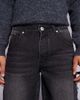 Liquor N Poker Liquor N Poker baggy denim rip repair side seam jeans in black-Multi - 4