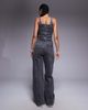 Liquor N Poker Liquor N Poker baggy fit jeans with buckle detail in washed black - part of a set - 2
