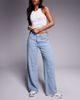 Liquor N Poker Liquor N Poker baggy jeans with embossed texture in light wash blue - 1
