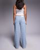 Liquor N Poker Liquor N Poker baggy jeans with embossed texture in light wash blue - 2