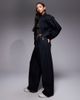 Liquor N Poker Liquor N Poker baggy pleated horseshoe jeans in raw indigo - part of a set-Gray - 2