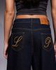 Liquor N Poker Liquor N Poker baggy pleated horseshoe jeans in raw indigo - part of a set-Gray - 3