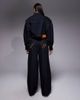 Liquor N Poker Liquor N Poker baggy pleated horseshoe jeans in raw indigo - part of a set-Gray - 4