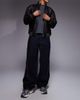 Liquor N Poker Liquor N Poker baggy spliced side pocket jeans in black - 1