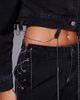 Liquor N Poker Liquor N Poker boxy denim chain detail jacket in black - part of a set - 4
