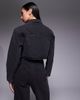 Liquor N Poker Liquor N Poker boxy denim jacket with diamante seam detail in washed black - part of a set - 3