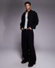 Liquor N Poker Liquor N Poker boxy textured denim harrington jacket in black - part of a set-Blue - 2