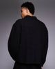 Liquor N Poker Liquor N Poker boxy textured denim harrington jacket in black - part of a set-Blue - 3