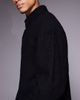 Liquor N Poker Liquor N Poker boxy textured denim harrington jacket in black - part of a set-Blue - 4