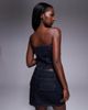Liquor N Poker Liquor N Poker denim bandeau crop top in dark wash blue - 3