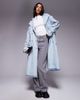 Liquor N Poker Liquor N Poker denim trench coat in bleach wash-Blue - 1