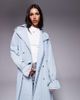 Liquor N Poker Liquor N Poker denim trench coat in bleach wash-Blue - 2