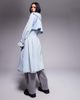 Liquor N Poker Liquor N Poker denim trench coat in bleach wash-Blue - 3
