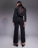 Liquor N Poker Liquor N Poker mid rise straight jeans with diamante seam detail in washed black - part of a set - 2