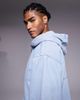 Liquor N Poker Liquor N Poker oversized denim hooded jacket in bleach wash - part of a set-Blue - 3